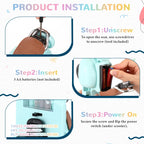 Simgoing 2 Pcs Mini Electric Doll Scooter Vehicles Toy Funny Doll Accessory with Music & Lights Could Rotate 360° Cute Plastic Scooter Toy Ornaments Battery Not Included (Blue & Green)