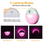 YUNLEX 2 Pack Pink Battery Night Light, Motion Activated Night Light, 2.6" Small Sticky Lights, 3 Light Modes, Dimmable Soft Glow for Bedroom, Nursery, Baby, Kids, Sleep, Soothing Fear of The Dark