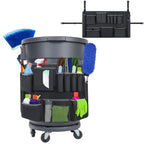 Trash Can Caddy Bags Fit 32-55 Gallon Garbage Bins, Garbage Bin Caddy Bag Organizer with Multi-Pockets, Organizer For Cleaning, Maid, & Janitorial Duty, Cleaning Caddy Bag Only