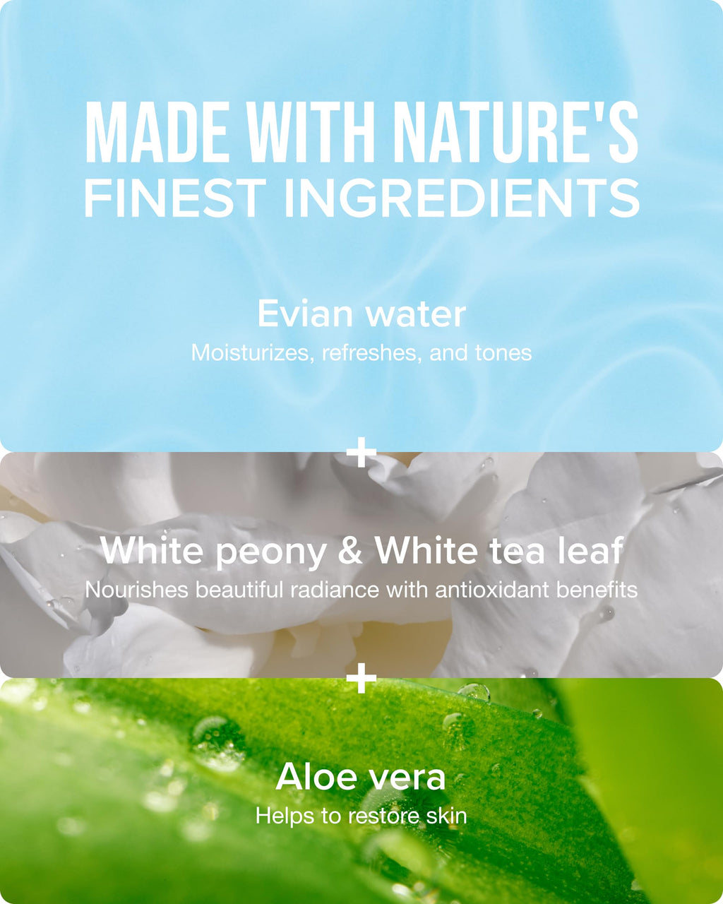 Evian Glow Facial Mist | Hydrating Mineral Water Face Spray with Aloe & White Tea | Dewy Setting Mist & Toner for Glowing Skin | Facial Spray to Refresh, Balance, & Enhance Makeup