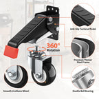 SPACEKEEPER Workbench Casters kit 660 Lbs - Retractable Casters Heavy Duty Bench Caster Wheels Designed for Workbenches Machinery & Tables, 4 Pack