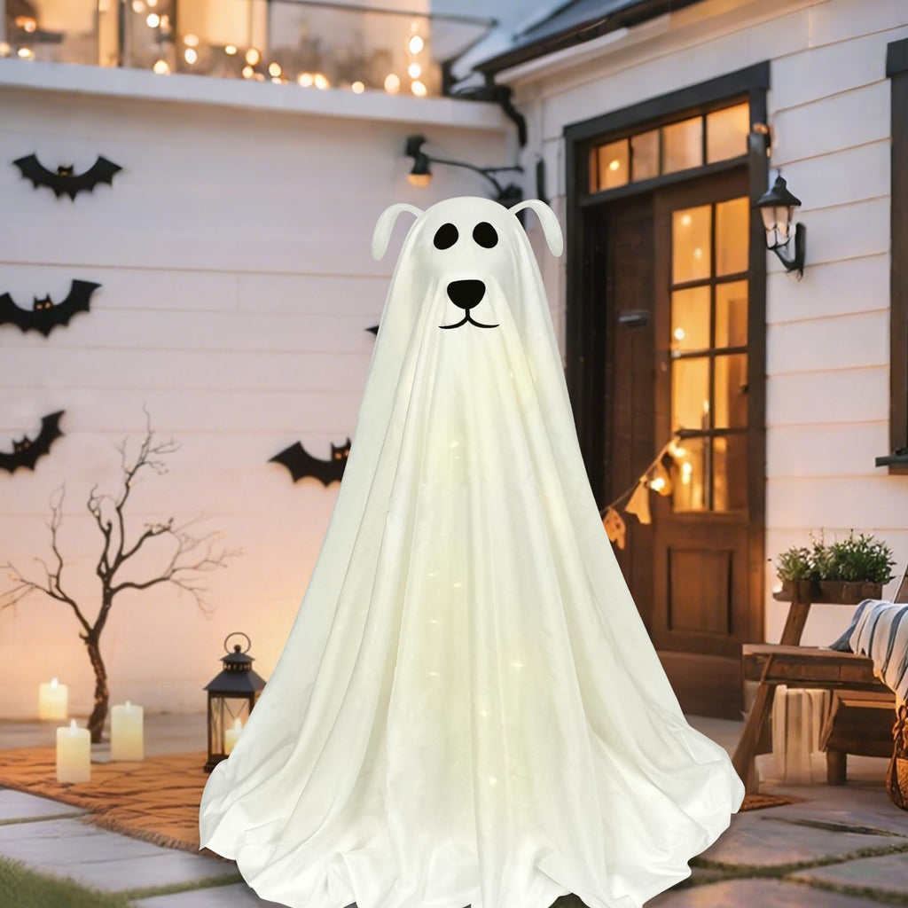 Halloween Decorations, 2.5FT Light Up Halloween Ghost Dog with Remote