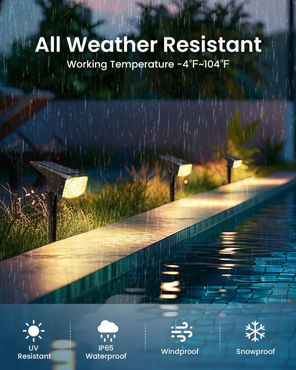 SOLPEX Solar Spot Lights Outdoor Waterproof IP65, Landscape Spotlights Outdoor, Compact Design Spot Lights, Solar Powered Flood Lights for Garden Yard House Pathway Tree Outside, 12 Pack, Warm White
