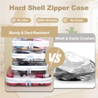 WELPIRT Clear Zipper Pouches, Hard Shell Zipper Case (M+3S)