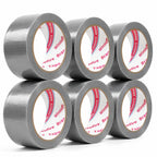 WINSUFIRE Duct Tape Heavy Duty, Heavy Object Packaging, and Home Repairing,Strong Adhesive Duct Tape for Indoor Outdoor Repairs, 2-inch by 22-Yard, 6-Roll,Total 132 Yards (Silver)