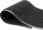 MaxMat Durable Rubber Door Mat - Heavy Duty, Indoor/Outdoor, Easy Clean, Waterproof, Low-Profile Mat for Entry, Patio, Garage - Stylish (Charcoal, 5' x 3' (Mud Trapper))