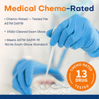 Supmedic Nitrile Exam Glove, 3.5 mil Disposable Medical Gloves Powder-Free Latex-Free Food Safe Cleaning Cooking,1000 pcs Blue (Large)