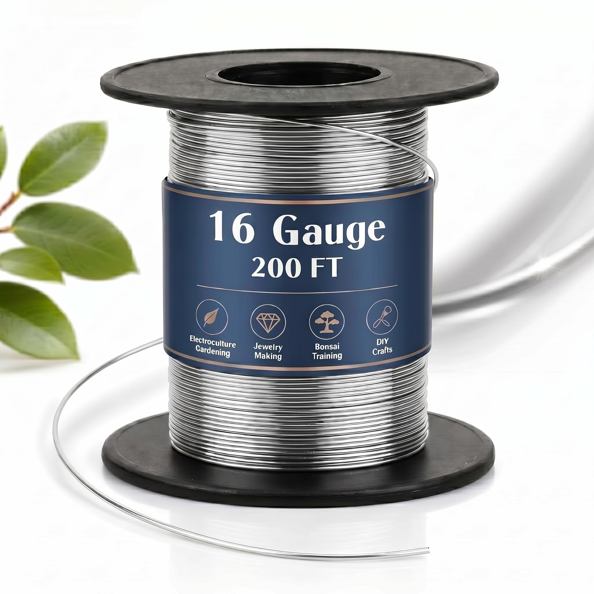 Therwen 200ft 16 Gauge Stainless Steel Wire for Jewelry Making, Gardening