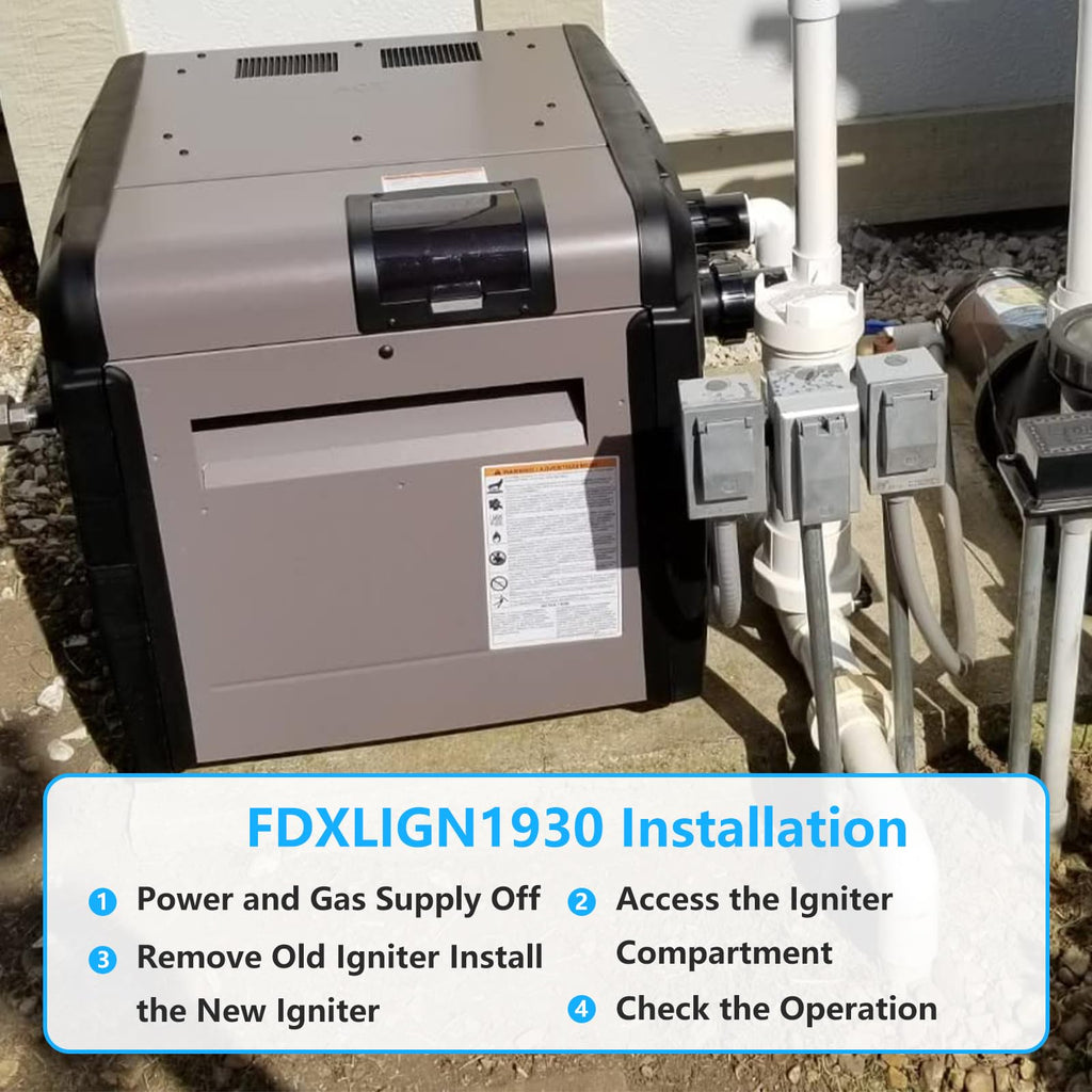 PROSOCOOL FDXLIGN1930 FD Ignitor Replacement Kit for Hayward Universal H-Series Low Nox Pool Heater Models H300FDP H300FDN H250FDN H250FDP H200FDN H200FDP H150FDN H150FDP, Pool Heater Parts