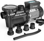 VIDAPOOL In/Above Ground Pool Pump Self Primming High Flow,Grey