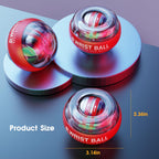 JIN BD Wrist Trainer Ball Auto-Start Wrist Strengthener Gyroscopic Forearm Exerciser Gyro Ball for Strengthen Arms, Fingers, Wrist Bones and Muscles with LED Light, Red