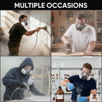 TICONN Reusable Respirator Mask with Filters, Gas Mask with Anti Fog Safety Glasses, Anti-Dust Half Face Cover Respirator