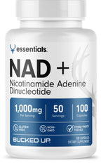 Bucked Up NAD+ 1000mg | Nicotinamide Adenine Dinucleotide | Non-GMO, Gluten-Free, Third-Party Lab Tested | Cellular Coenzyme Supplement (100 Capsules, 50 Servings)