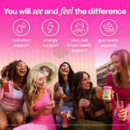Belli Welli Fiber Supplement, Probiotics Fiber Powder Travel Pack for Women with Collagen & Electrolytes for Daily Gut Health & Debloating, Tropical Breeze, 10 Packets