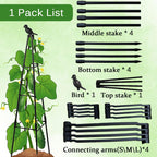 Garden Trellis, 47" Plant Trellis for Potted Plants Flowers Vegetables and Vines,Tomato Cage Tower,Garden Obelisk Trellis,Plant Support Stand for Climbing Plants Outdoor and Indoor-2 Pack