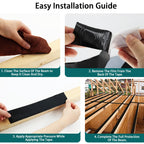 Felizshop Joist Tape, 1-5/8" x 50' Deck Joist Tape, Waterproof Butyl Tape, Self-Adhesive Deck Butyl Tape, Butyl Flashing Tape,Joist Tape Decking for Protect Beams and Wood Decks (8 Rolls)