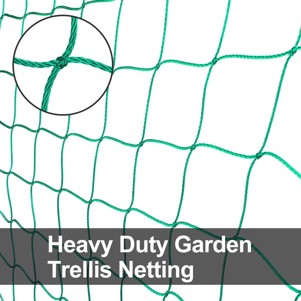 HOECMRHP Trellis Netting, Heavy-Duty Garden Grow Netting for Climbing Plants, Outdoor Indoor Net for Cucumber, Tomatoes, Beans, Clematis, Fruits & Vegetables, Climbing Vining Plants (24.6' x 6.6'Ft)