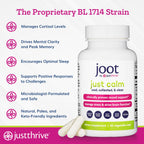 Just Thrive - Just Calm - Cortisol Manager - Calming, Memory, and Mood Support Supplement - Vegan, 30 Calm Capsules