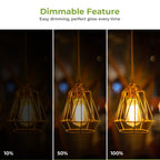 Sigalux Vintage LED Edison Bulb 60 watt Equivalent, Dimmable E26 Light Bulb 2700K Soft Warm White, Clear Glass ST58 Vintage Bulb, 80+ CRI, 700LM, E26 Base, 12 Pack