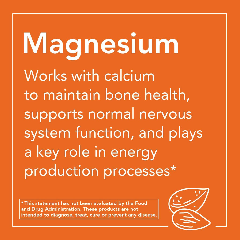 NOW Supplements, Magnesium Citrate 200 mg, Enzyme Function*, Nervous System Support*, 250 Count (Pack of 1)