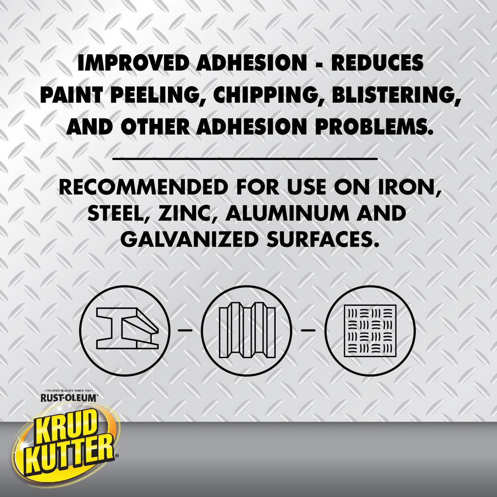 Krud Kutter Metal Clean and Etch, 1 Gallon, Prepaint Surface Prep for Metal, Removes Rust, Dirt and Residue, Helps Improve Coating Adhesion, Low Odor Formula for Steel.