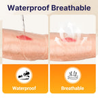 Transparent Film Dressing with Pad, 2.3" x 2.75", 50 Pack, Waterproof Patch