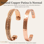 Pure Copper Bracelets - for Men and Women | Set of 2 | Gift Box | Handmade, 100% Copper, Adjustable| Fathers Day