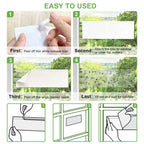 LFSYS 100 Pack Window Fly Trap, Fruit Fly Traps for Indoors, Fly Paper Sticky Strips, Fly Traps for Indoors Bug Catcher Clear