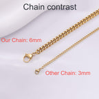 Elemtansy Custom Name Necklace for Men, 18K Gold-Plated Name Necklaces with Curb/Figaro Chain, Personalized Birthday Gifts for Men
