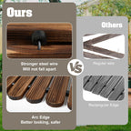 6 FT Roll Out Garden Pathway Straight - Non-Slip Wooden Walkway with Rounded Edges, Instant Outdoor Decoration