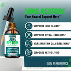 Lung Restore Drops, Official LungRestore Supplement Droppers - Maximum Strength, All Natural Lung Cleanse & Health Support, Advanced Liquid Formula for Healthy Flow, Comfort & Detox Reviews (5 Pack)