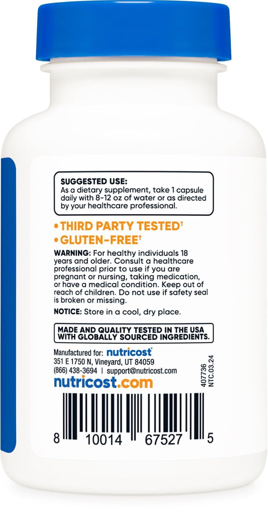 Nutricost Tudca 250mg, 60 Capsules (2 Bottles)