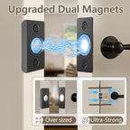 Tonitrui Upgraded Strong Magnetic Door Catch, Replacement for Traditional Door Ball Catch, Quite & Easy to Install, Use for Top of Door, Closet Door, 8 Pack, Black