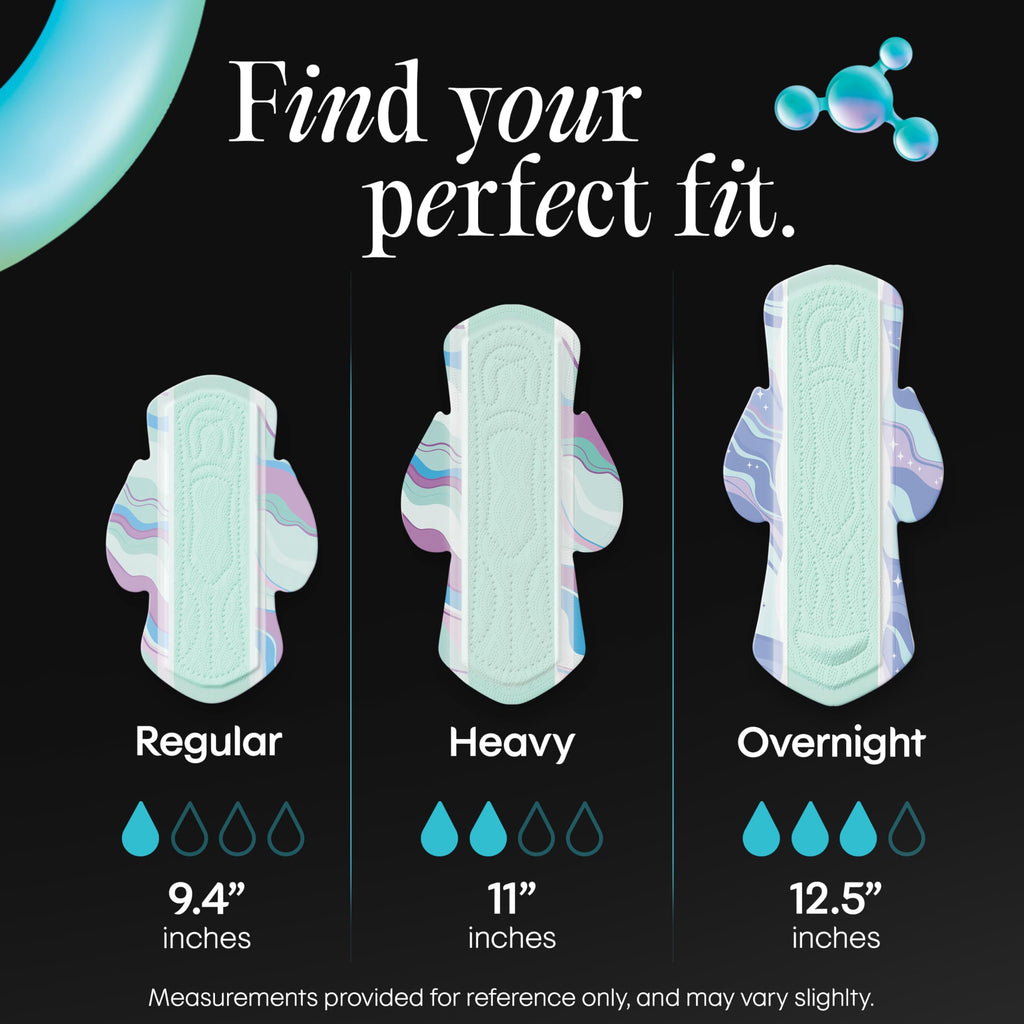 Kotex BioCare Ultra Thin Pads with Wings, Heavy Absorbency, 72 Count (3 Packs of 24)(Packaging May Vary)