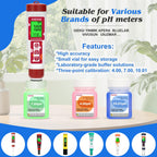GIDIGI pH Meter Calibration Solution Kit, pH Buffer Solution 4,7,10 50ml*6 and KCL pH Probe Storage Solution 50ml*2, pH Pen Storage Solution for Accurate Calibration of All pH Testers