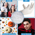 Moldable False Teeth - Veneers Teeth for Women & Men, Silicone Dentures Set for Both Upper and Lower, Temporary Dentures DIY at Home Within Minutes Fix Your Smile