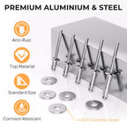 INCLY 1000PCS Aluminum Pop Rivets Assortment Kit with Washers