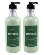 Village Nat. Lotion Muscle Shea Butter Moisturizing 16 Ounce (Pack of 2)