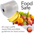 RESILIA Lay Flat Poly Tubing - Food-Grade Polyethylene, Custom Poly Bag Packaging Solution, 16 Inches x 500 Feet, 4 Mil, 0.004 Inch, Thickness, 1 Roll, Made in the USA