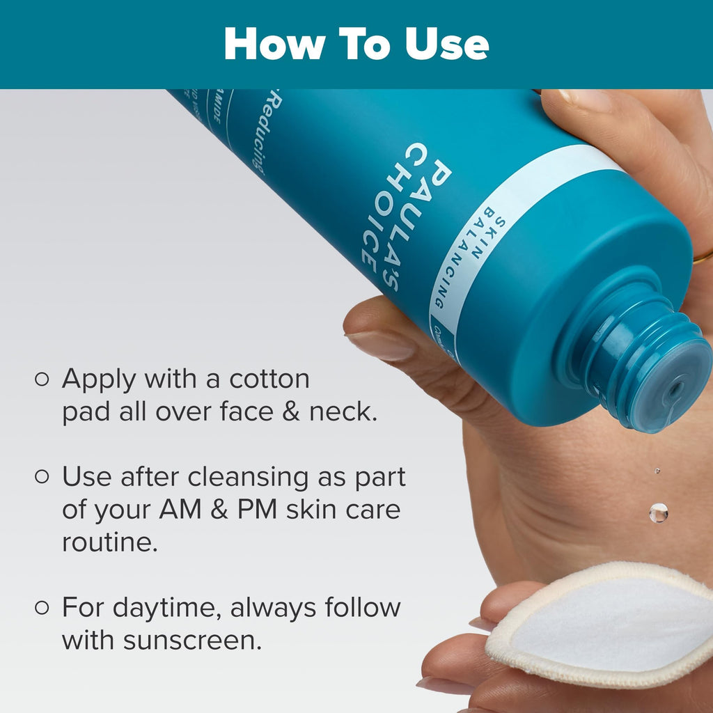 Paula's Choice Skin Balancing Pore-Reducing Face Toner with Niacinamide, for Oily Skin & Combination, Minimizes Large Pores, Controls Oil & Shine, Hydrates & Replenishes, Fragrance-Free, 6.4oz