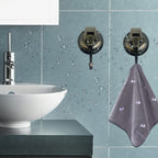 YSSILADI Heavy Duty Vacuum Suction Shower Hooks - Glass Suction Cup Bathroom Robe Hooks, Reusable, No Hole Punched - Bronze, 4 Pack