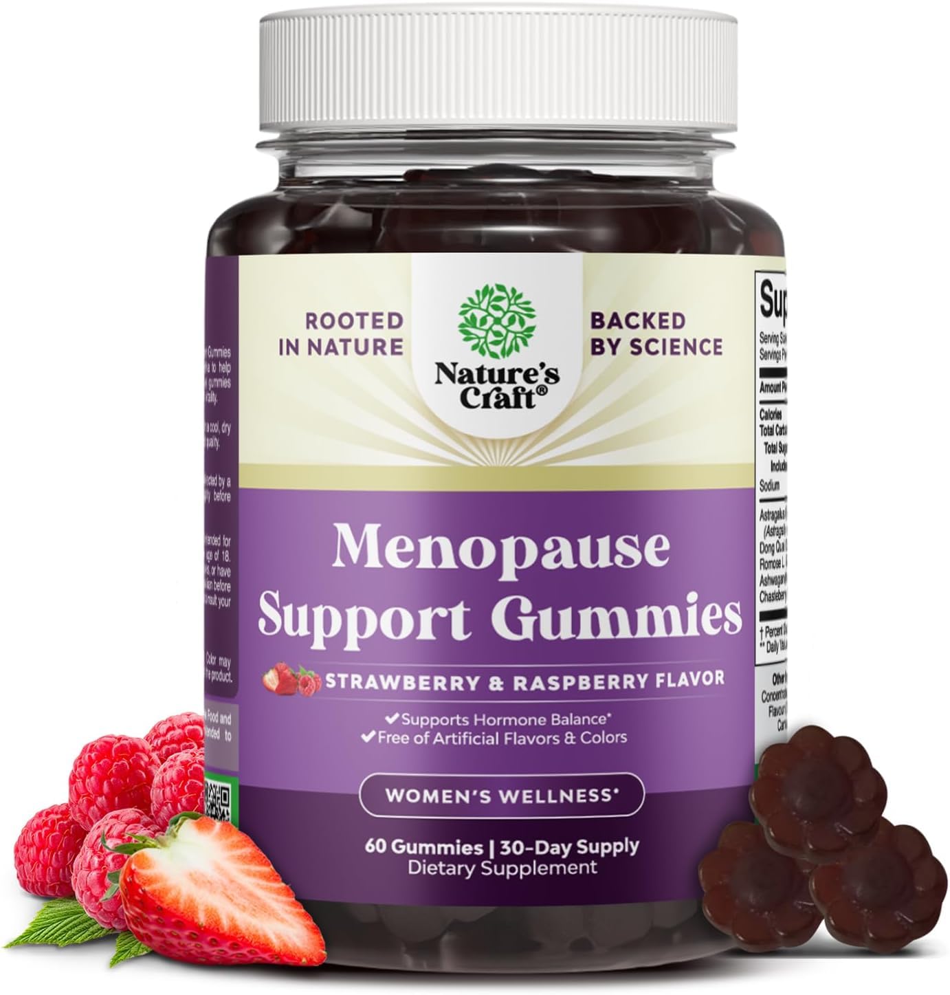 Womens Menopause Gummies with Dong Quai - Menopause Vitamins for Women with Ashwagandha - Holistic Support for Hot Flashes Night Sweats and Mood Swings - Pre & Post Supplements - 60 Count
