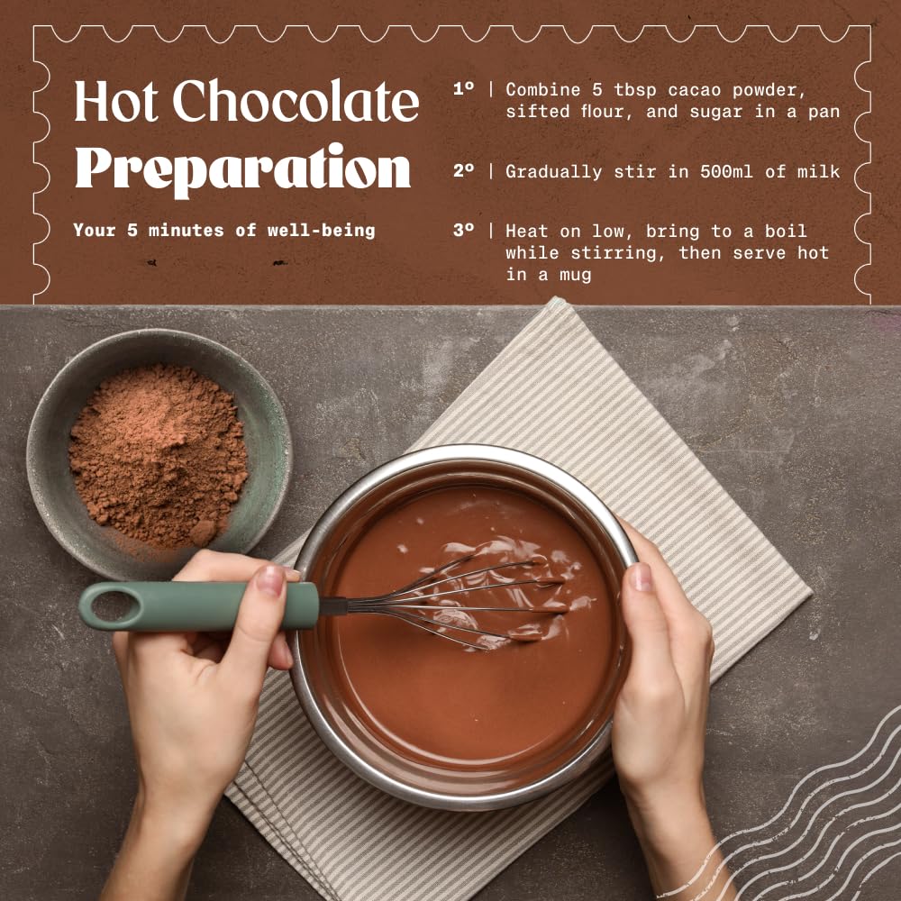 NaturaleBio Cacao Powder Organic 35oz. Unsweetened, Non-Alkalized and Pure. Cocoa Powder Substitute with Rich Dark Chocolate Flavor. Non-GMO, Gluten Free, Tested for Heavy Metals. From Raw Cacao Beans