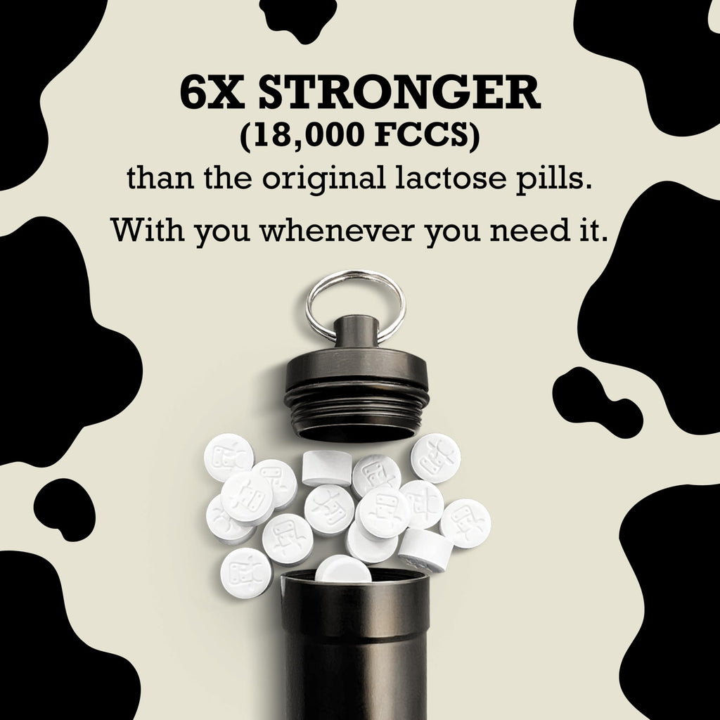 DairyPill Lactase Enzyme 18,000 FCCs per Pill, 30 Count, Solution for Lactose Intolerance, Portable, Easy to Swallow, Preservative and Gluten Free, American Made, Non GMO