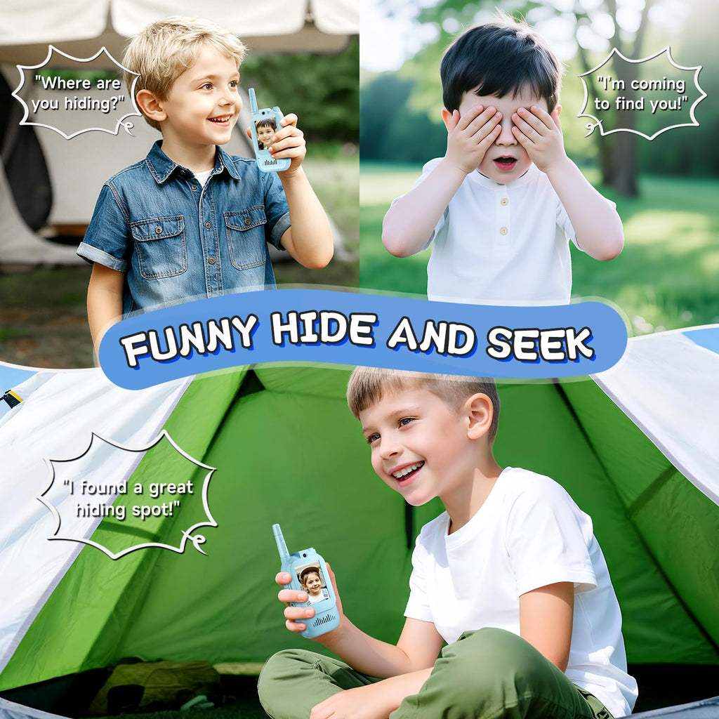Video Walkie Talkies for Kids, 2 Pack Kids Two Way Radio Toy Walkie Talkies