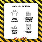CoverGrip 8 oz Canvas Safety Drop Cloth, 3.5' x 12'