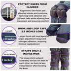 JYBTAA Knee Pads for Women Men, Adjustable Knee Cushions, Purple M (1 Pair)