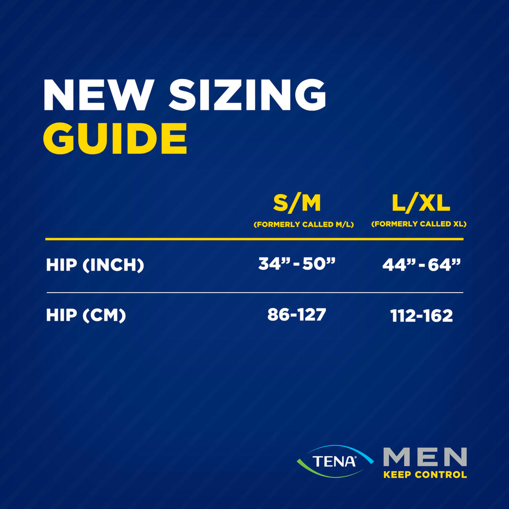 Tena Incontinence/Bladder Control Underwear for Men, Protective, Medium/Large, 16 ct