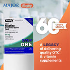Rugby Clear Nicotine Patches - 21mg Transdermal System Patch - Smoking or Vaping Quitting Aid - Step 1 - 14 Count (1 Pack)