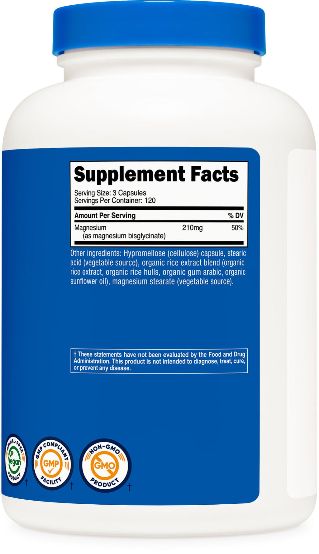Nutricost Magnesium Glycinate Capsules (360 Capsules, 210 mg Per Serving) - Magnesium Glycinate Supplement for Gentle Absorption